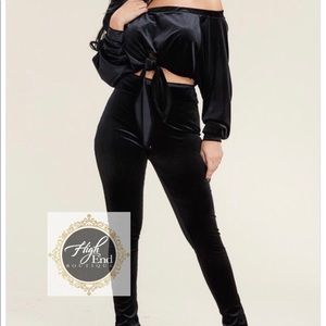 Black velvet 2pc set
